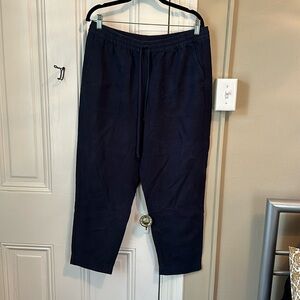 J. Crew navy linen joggers, size L